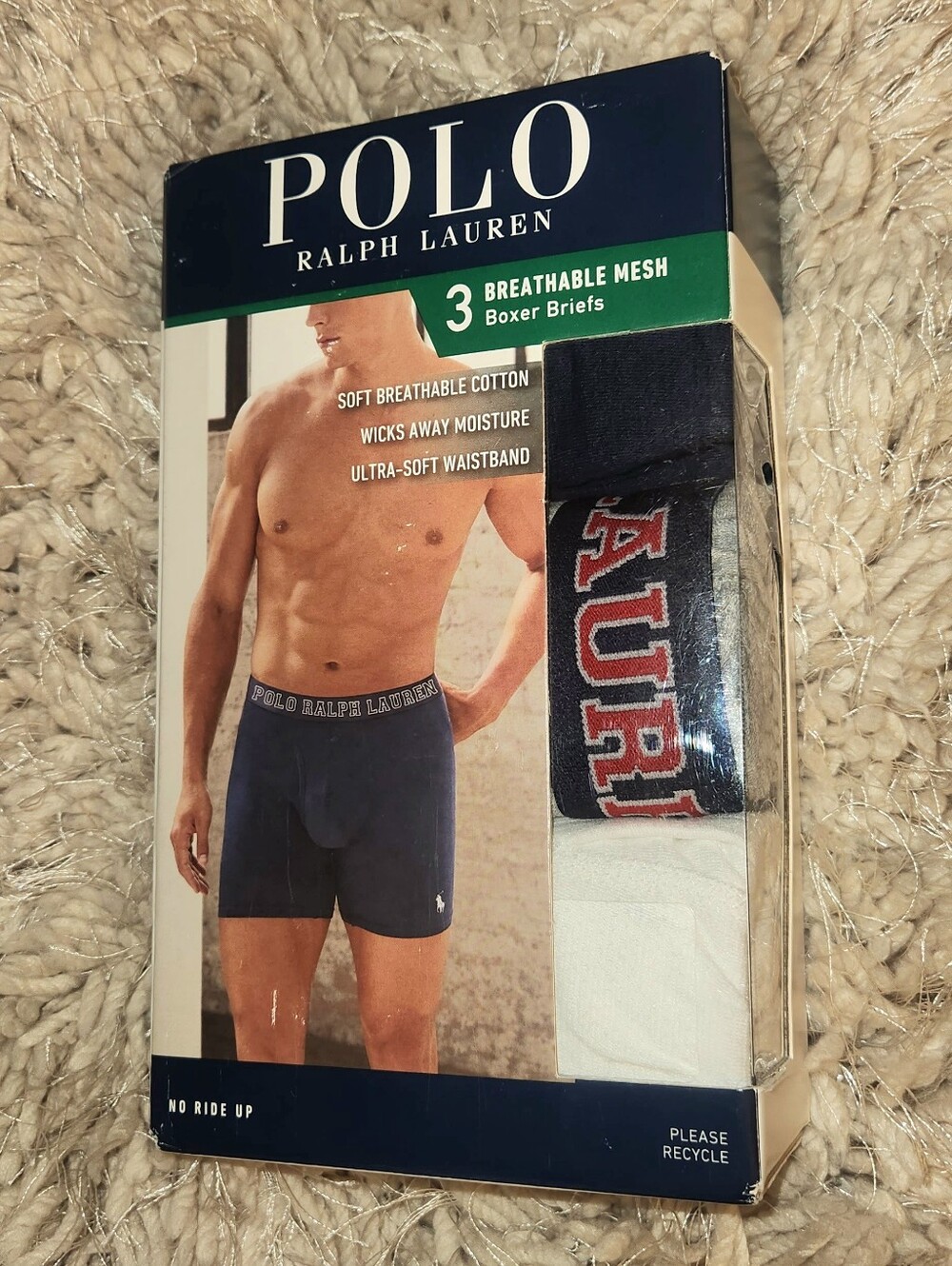 NEW - Men's Polo Ralph Lauren Breathable Mesh Boxer Briefs (Size SMALL ONLY)